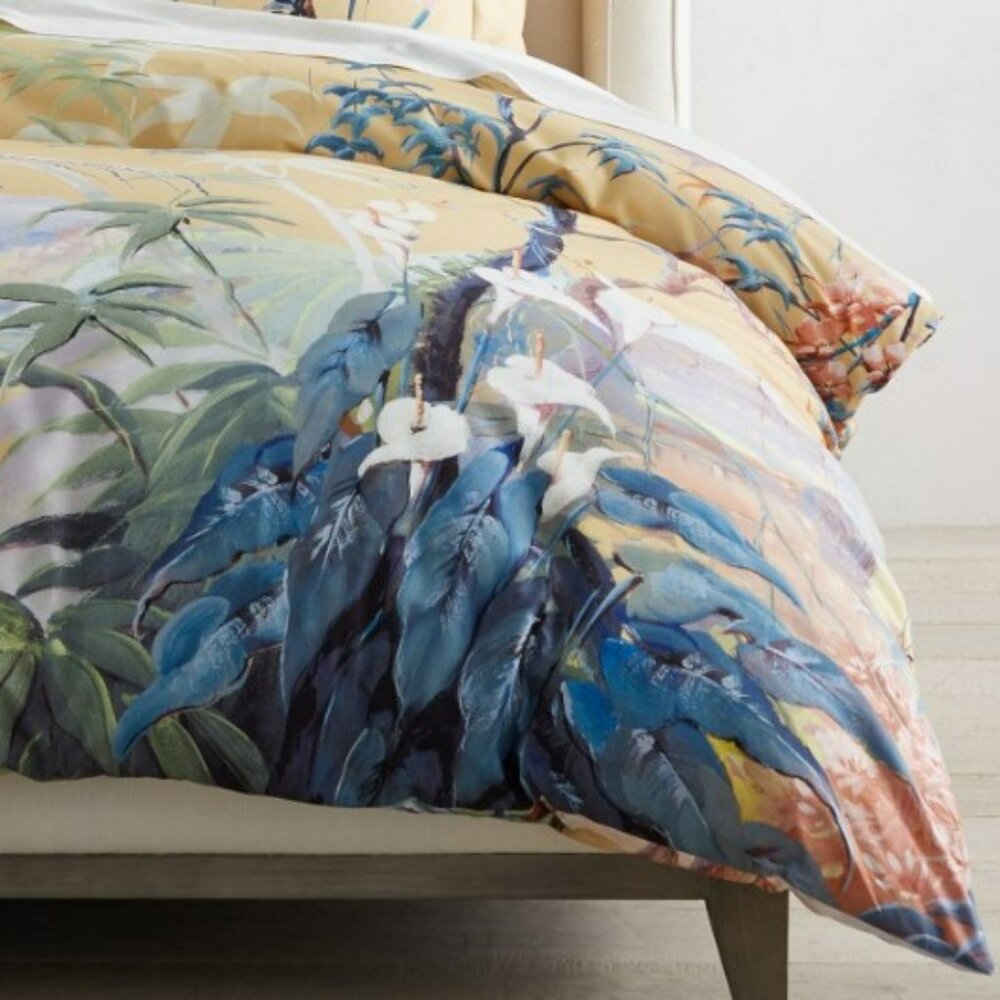 Williams Sonoma Home - Painted Peacock Luxury Duvet Cover (King size) - Picture 4 of 5